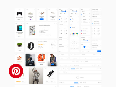 Pinterest Screen interface kit ui kit update web