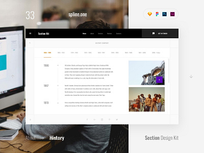 33 Coworking History co working coworking figma history sketch template ui ui ux web web design xd