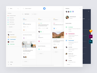 Task Board Web Application admin base elements dashboard download interface photoshop psd sketch style guide symbols template ui ui kit ui8 ux ux kit xd