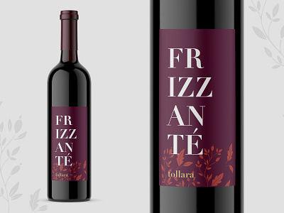 Frizzante Wine Label boston bsds bsds thunderdome floral frizzante packaging pattern red wine thunderdome typography wine wine label