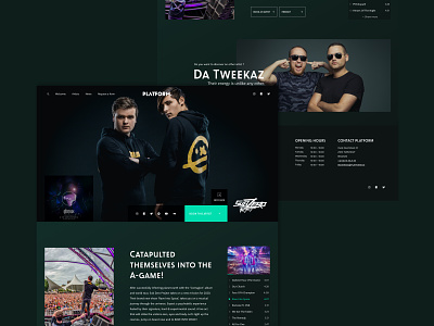 Artist page Concept - Booking Agency