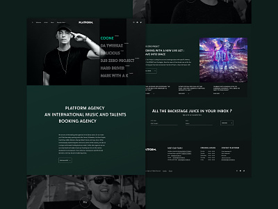 Homepage Concept - Booking Agency