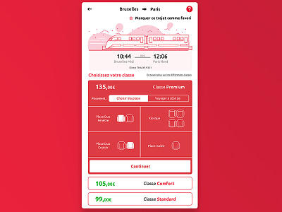 Thalys - Choice of place design graphicdesign invision studio invisionapp mobileapp mobileappdesign ui uidesign userexperiencedesign userinterface uxdesign