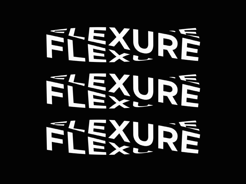 Animated type - Flexure black kinetic kinetic type kinetic typography minimal motion type typography