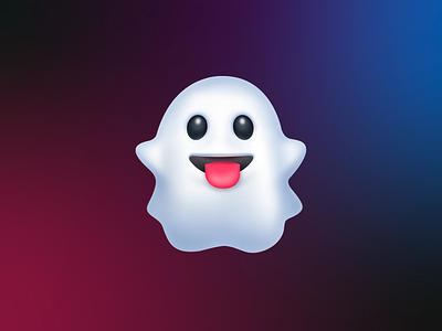 Ghost emoji character design emoji fun ghost gradient graphic design halloween illustration