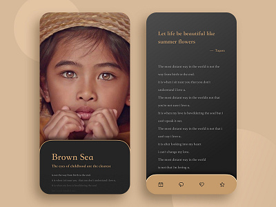 Let life be beautiful like summer flowers app brown childhood design icon ios mobile reading snowy ui ux verse