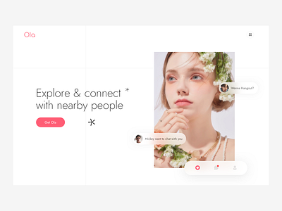 Minimal Mobile Dating App Landing Page