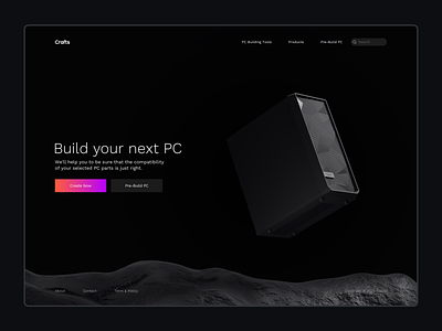 Landing page for PC Building Tool