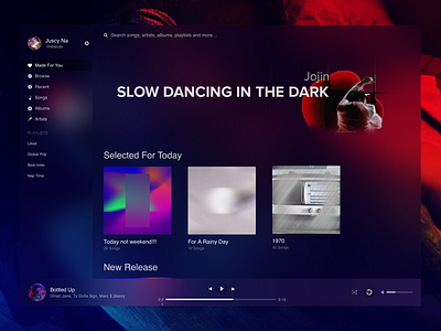 Music Streaming App 🎧 design fluent fluent design icon mac app mac osx music music app streaming streaming app ui ux windows 10 windows app