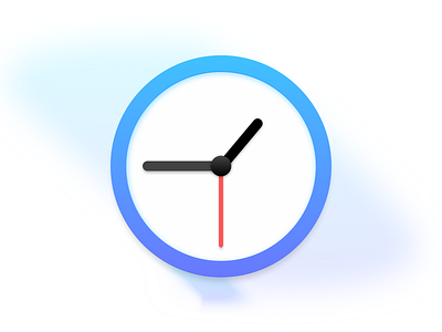 Clock Icon app clock clock app clocks design flat fluent design icon illustration ios ios app design logo mac app mac osx minimal ui ux vector windows 10 windows app