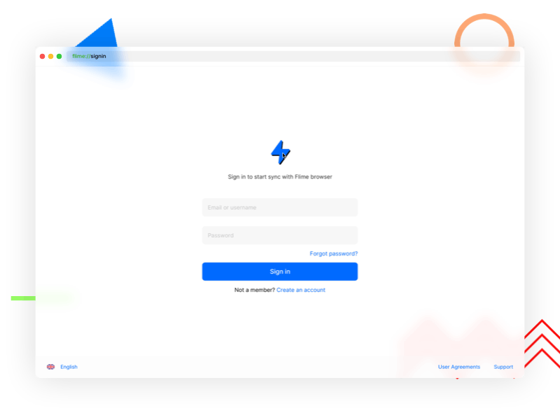 Login page and minimal browser mockup (Downloadable)