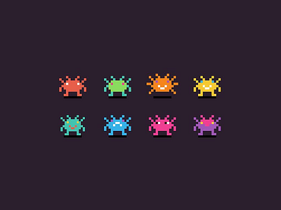 pixel monsters characters icons monsters pixel