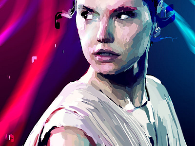 Rey Illustration digital art illustration rey star wars