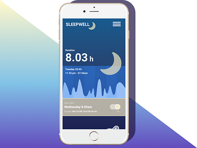 Sleeptracking App app graphics sleep sleeptracking statistic ui ux