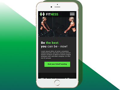 Fitness website mobile view fitness responsive ui ux webdesign website