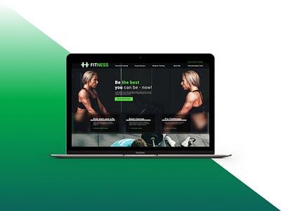 Fitness website desktop view fitness responsive ui ux webdesign website