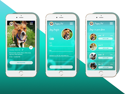 Dog App Profile animal app dog illustration profile