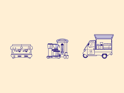 Coffee catering illustrations