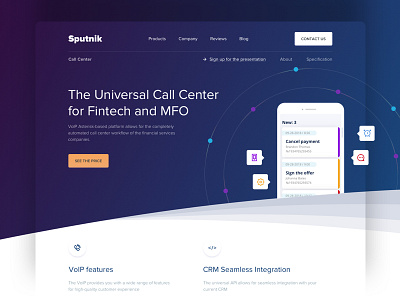 Call Center for Fintech color design finance illustration mobile ui ux web