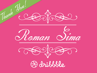 Dribbble Thank You dribbble romansima thank you thankyou