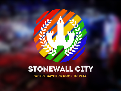 Stonewall City - Logo Redesign city gay gay rights gaymer lgbt lgbtq logo rainbow rights stonewall stonewallcity