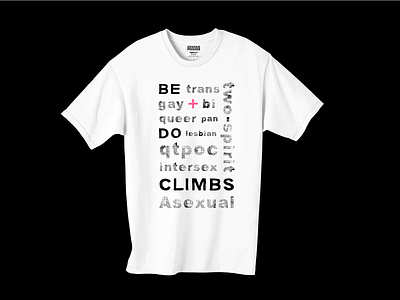 Be Gay Do Climbs climbing queer t shirt type art typedesign