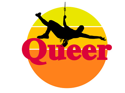 Queer Climber Sticker climbing die cut fabulous gay illustration jawn philly queer rock climbing sticker wawa