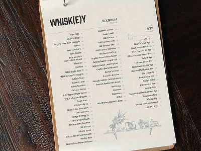 Ice Plant Bar Whisk(e)y Menu collateral design identity design menu design online store print web website