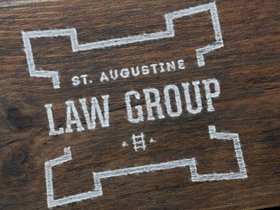 St. Augustine Law Group Logo Design branding business cards identity design law legal logo print promotional products