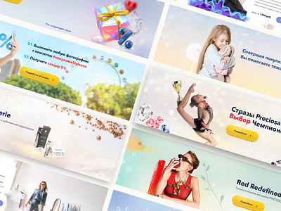 PRECIOSA | Banners of crystal shop banner crystal design diamond girl russia shop ui ux web