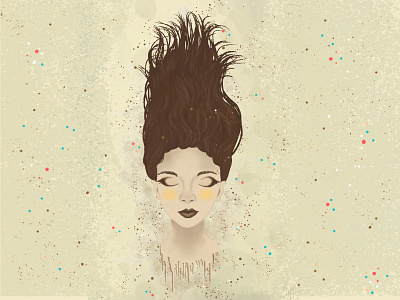 Flotar character digital paint float flotar girl hair hover illustration pelo wind