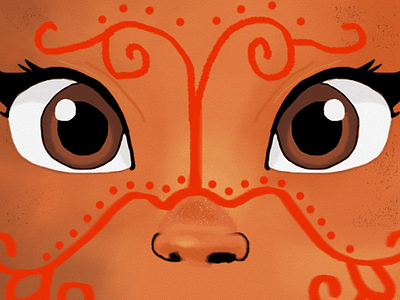Iiwa character cosmogony culture digital paint ethnic eyes girl illustration short film tribe wayuu