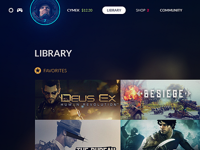 Steam UI Concept by Slava Yakovlev on Dribbble