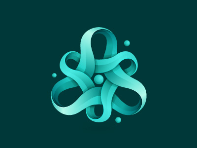 Jamm mark atom identity illustrator light logo mark shining turquoise