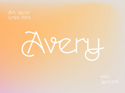 Avery Art Deco Script font