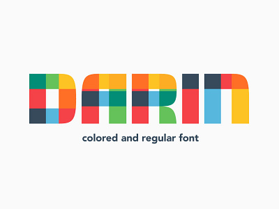 Darin colored and regular font colored font colorful font multiply overlay type typeface