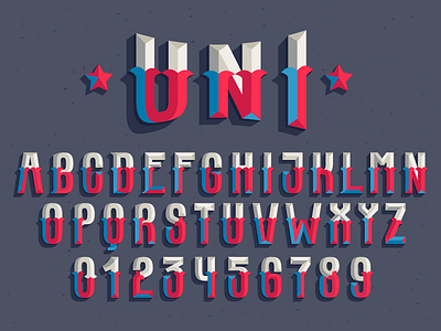 Uni font bevel facet font grane head logo sport type university