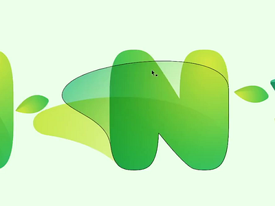 Letter N + foliage. Process eco foliage font green icon leaf letter n logo mark n