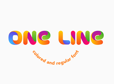 One Line Bold Colored font alphabet color font font letter line logo packaging type