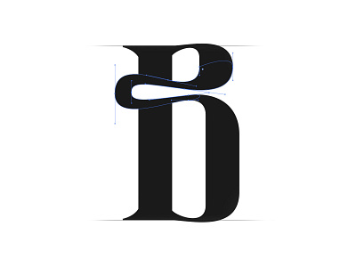 Some process. B letter for a new font. b branding font letter lettering process