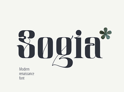 Sogia modern renaissance font decoration font identity line multilingual renaissance serif type vintage