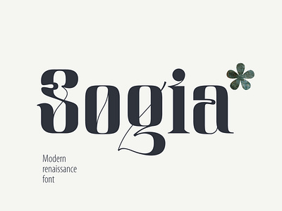 Sogia modern renaissance font