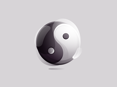Yin Yang symbol circle icon logo mark sphere yin yang