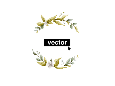 Watercolor wreath circle eco icon leaf logo mark vector watercolor wreath
