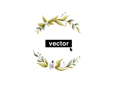 Watercolor wreath circle eco icon leaf logo mark vector watercolor wreath