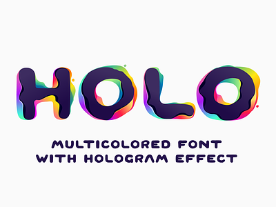 Holo Shift colored font branding colorfont font glitch gradient graphic design holo hologram logo multicolor shift