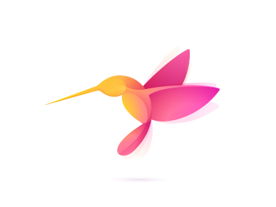 bird bird colibri flying hummingbird pink yellow