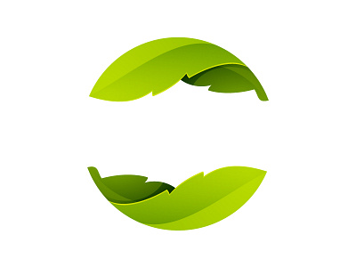 Green leaves icon