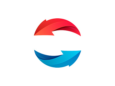 Arrows arrow blue logo loop red refresh reload rotation sphere