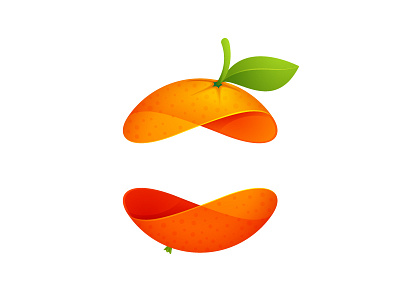 Orange circle ecology green infinity leaf orange sphere twist yin yang